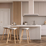 Барный стул на ножках из натурального дерева Boras White варинант исполнения - 8 | Loft Concept в Омске