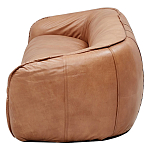 Трехместный диван с кожаной обивкой коричневый Coste Leather Sofa варинант исполнения - 4 | Loft Concept в Омске