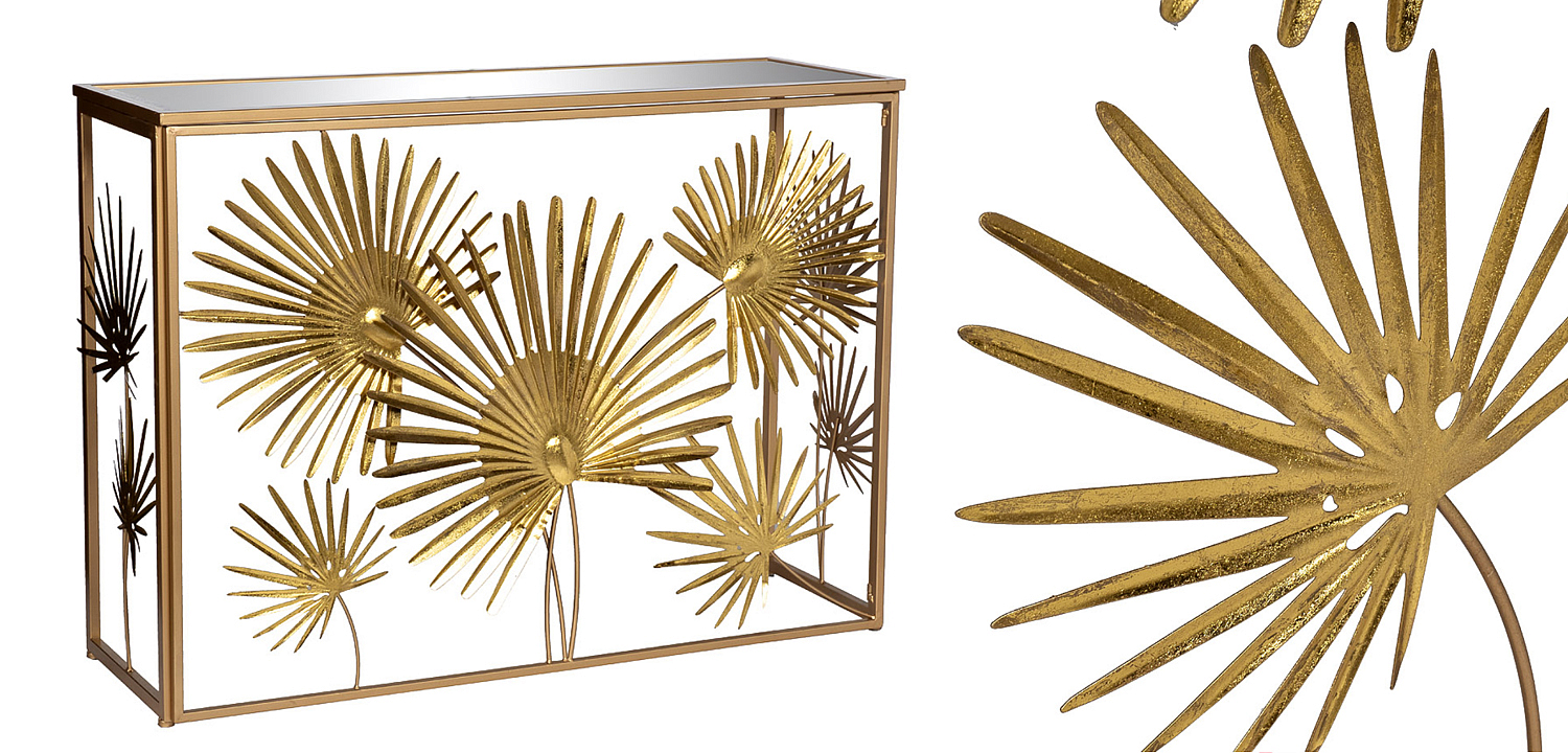 Консоль Golden Palm Leaves Консоль Golden Palm Leaves - Loft-Concept в Омске