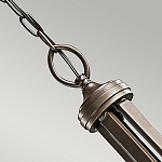 Люстра с белыми тканевыми абажурами в прозрачных стеклянных цилиндрах Kichler варинант исполнения - 19 | Loft Concept в Омске