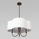Люстра с белым текстильным абажуром Vitorino  варинант исполнения - 4 | Loft Concept в Омске