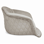 Барный стул со спинкой и мягкой обивкой с ромбами на 4-х деревянных ножках Бежевый Велюр Ava Charm варинант исполнения - 3 | Loft Concept в Омске