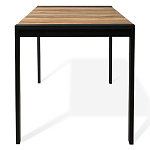 Стол обеденный раздвижной с прямоугольной столешницей на четырех черных ножках Blair варинант исполнения - 4 | Loft Concept в Омске