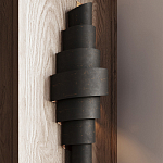 Бра в форме спирали черное с золотой внутренней отделкой Warm Glow варинант исполнения - 3 | Loft Concept в Омске