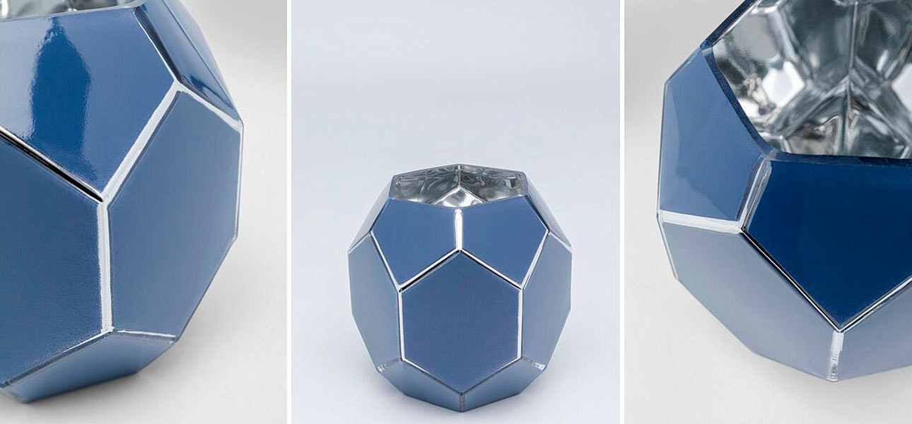 Ваза голубая Geometric Bowl Ваза голубая Geometric Bowl - Loft-Concept в Омске