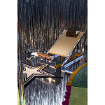 Дизайнерское кресло на металлическом каркасе с подставкой для ног Poltronova Mies Armchair варинант исполнения - 9 | Loft Concept в Омске