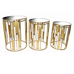 Набор из 3-х столов из металла Brass Symphony варинант исполнения - 1 | Loft Concept в Омске