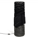 Напольная лампа черная с текстильными элементами "ЯРВИ" варинант исполнения - 8 | Loft Concept в Омске