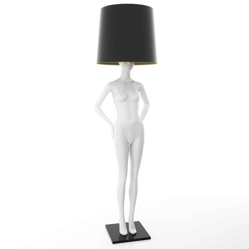 Лампа MANNEQUIN LAMP с абажуром созерцание силуэта  Глянцевый черный Черный матовый Глянцевый белый Белый матовый Серый матовый Золотой Красный в Омске | Loft Concept 