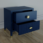 Тумба прикроватная с двумя ящиками Elsa Dreams Blue варинант исполнения - 2 | Loft Concept в Омске