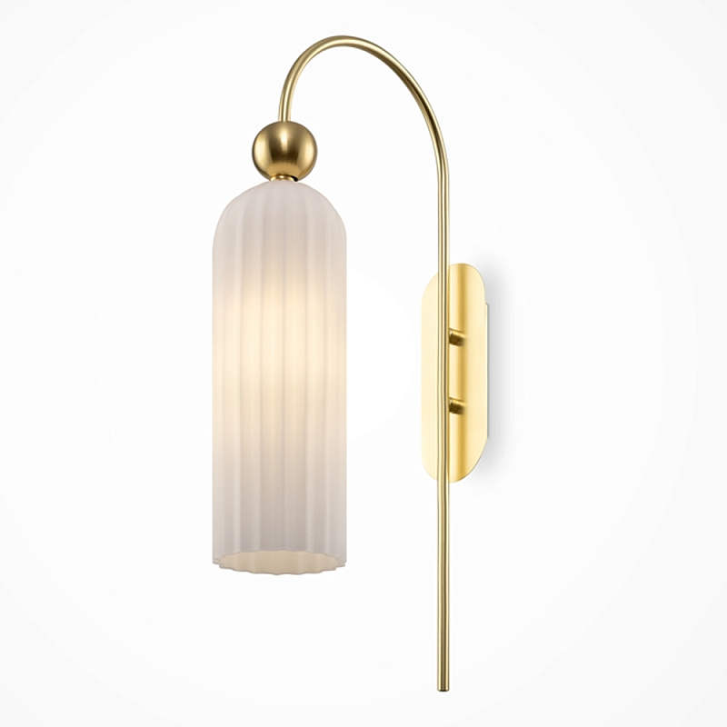 Бра Maytack c Белым Плафоном  Золотой Белый в Омске | Loft Concept 