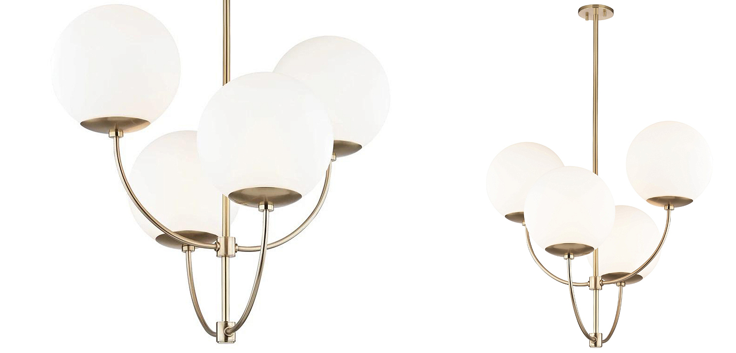 Люстра Breasal White Matte Balls Chandelier Brass Люстра Breasal White Matte Balls Chandelier Brass - Loft-Concept в Омске