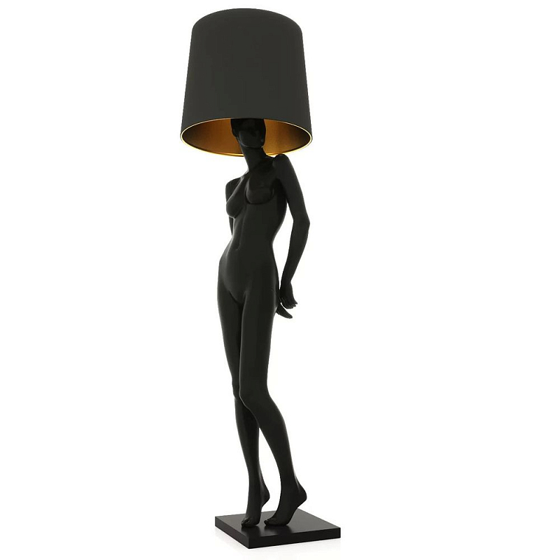 Лампа MANNEQUIN LAMP с абажуром женственность в деталях Глянцевый черный Черный матовый Глянцевый белый Белый матовый Серый Золотой Красный Шампань в Омске | Loft Concept 