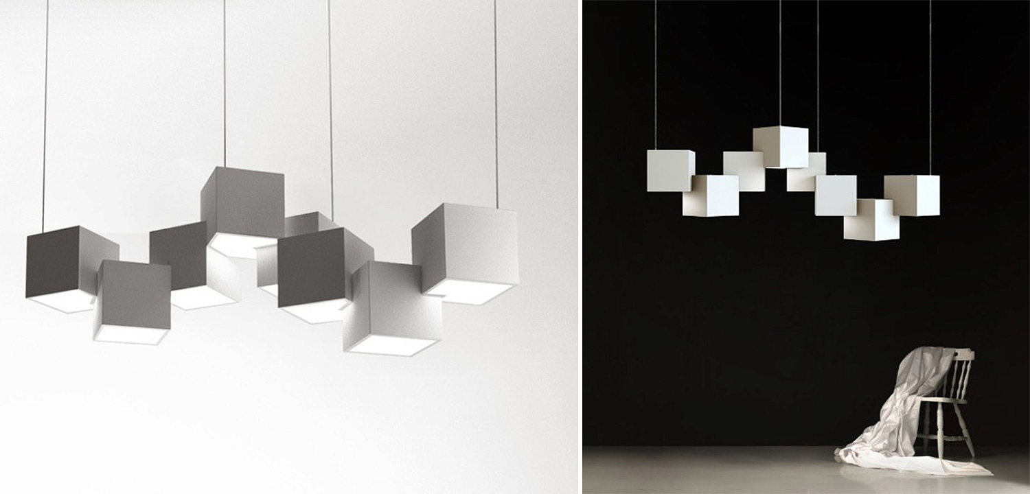 Дизайнерский светодиодный светильник Белый Eight Squares Lamp Дизайнерский светодиодный светильник Белый Eight Squares Lamp - Loft-Concept в Омске