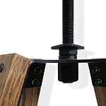 Барный стул со спинкой и мягкой обивкой с ромбами на 4-х деревянных ножках Бежевый Велюр Ava Charm варинант исполнения - 8 | Loft Concept в Омске