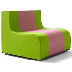 Дизайнерское кресло зеленое Poltronova Sofo Verosa Green Pink Armchair варинант исполнения - 1 | Loft Concept в Омске