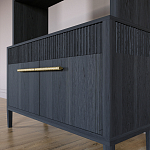 Стеллаж Primo с ящиками Черный дуб  варинант исполнения - 4 | Loft Concept в Омске