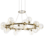 Дизайнерская кольцевая люстра с гирляндой внутри стеклянных сферических плафонов Iona Garland Chandelier 25 варинант исполнения - 1 | Loft Concept в Омске