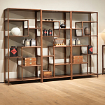 Стеллаж деревянный с полками для хранения Moon Walnut Furniture варинант исполнения - 1 | Loft Concept в Омске