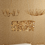 Люстра золотая с декором в виде веток эвкалипта Eucalyptus Branches варинант исполнения - 5 | Loft Concept в Омске