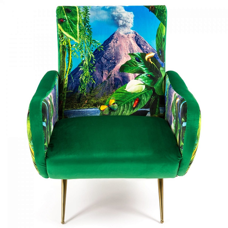 Кресло Seletti Armchair Volcano Бирюзовый Зеленый Латунь в Омске | Loft Concept 