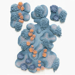 Тканый вручную Большой абстрактный гобелен Frost Forest варинант исполнения - 3 | Loft Concept в Омске