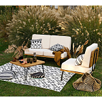 Двухместный диван из акации без подлоконтиков Amra варинант исполнения - 3 | Loft Concept в Омске