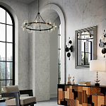 Люстра круглая с литыми стеклянными дисками Olympe Glass Chandelier варинант исполнения - 4 | Loft Concept в Омске