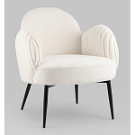 Полукресло Wave Stripes букле белый варинант исполнения - 1 | Loft Concept в Омске