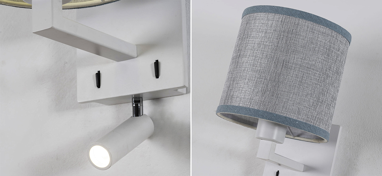 Бра с абажуром и поворотным спотом Trumpet Lamp White - Loft-Concept в Омске