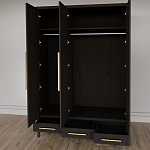 Большой Шкаф Primo Темный орех с 3 дверьми и 3 выдвижными ящиками варинант исполнения - 9 | Loft Concept в Омске