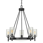  Люстра с 5-ю цилиндрическими плафонами из стекла с пузырьками Hinkley варинант исполнения - 1 | Loft Concept в Омске