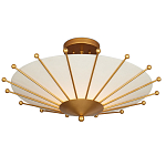 Потолочный светильник в форме конуса с каркасом золотого цвета и тканевым абажуром Inspiration in Light варинант исполнения - 2 | Loft Concept в Омске