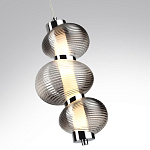 Подвесной светильник с 3-мя рифлеными стеклянными шарами Marcelh Light варинант исполнения - 9 | Loft Concept в Омске