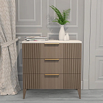 Комод коричневый с 3-мя ящиками на 4-х ножках Harper Line варинант исполнения - 1 | Loft Concept в Омске