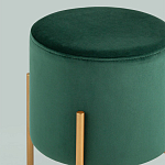 Зеленый пуф на золотистых ножках SANJAY варинант исполнения - 2 | Loft Concept в Омске