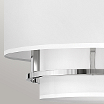 Потолочный светильник с двухслойным белым текстильным абажуром Hinkley варинант исполнения - 23 | Loft Concept в Омске