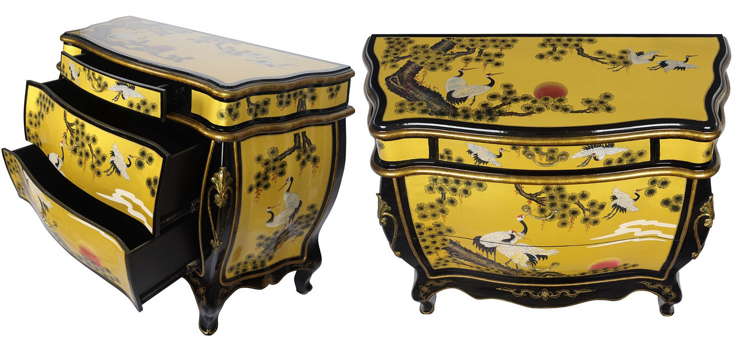 Китайский комод с журавлями Grus chest of drawers Китайский комод с журавлями Grus chest of drawers - Loft-Concept в Омске