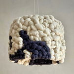 Светильник вязаный из шерсти Черно-белый варинант исполнения - 1 | Loft Concept в Омске
