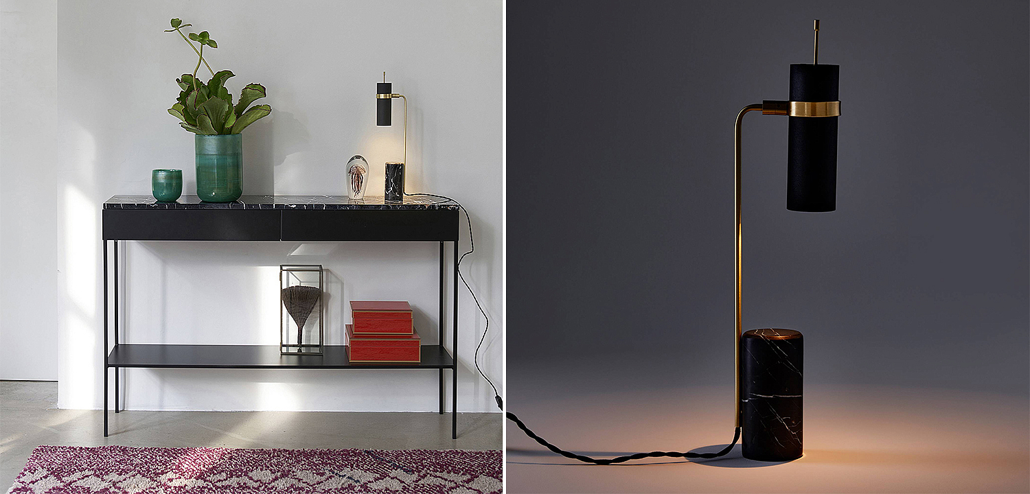 Настольная лампа Detlef Table lamp black marble Настольная лампа Detlef Table lamp black marble - Loft-Concept в Омске
