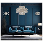 Люстра круглая с россыпью хрусталя Perfection of Diamonds варинант исполнения - 3 | Loft Concept в Омске