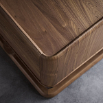 Прикроватный деревянный столик с 2-мя ящиками Moon Walnut Furniture варинант исполнения - 4 | Loft Concept в Омске