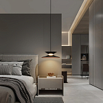 Подвесной светильник черного цвета из металла Obsidian Touch варинант исполнения - 5 | Loft Concept в Омске