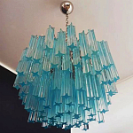 Дизайнерская люстра Blue Lagoon glass бирюзовое стекло  варинант исполнения - 3 | Loft Concept в Омске