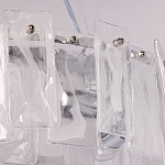 Люстра круглая с подвесными прямоугольными пластинами из стекла Glacier Panels варинант исполнения - 4 | Loft Concept в Омске