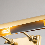 Светильник для картин цвета состаренная латунь с широким плафоном на прямоугольном основании Elstead Lighting варинант исполнения - 2 | Loft Concept в Омске