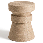 Приставной стол с отделкой из джута Juti D35 см варинант исполнения - 1 | Loft Concept в Омске