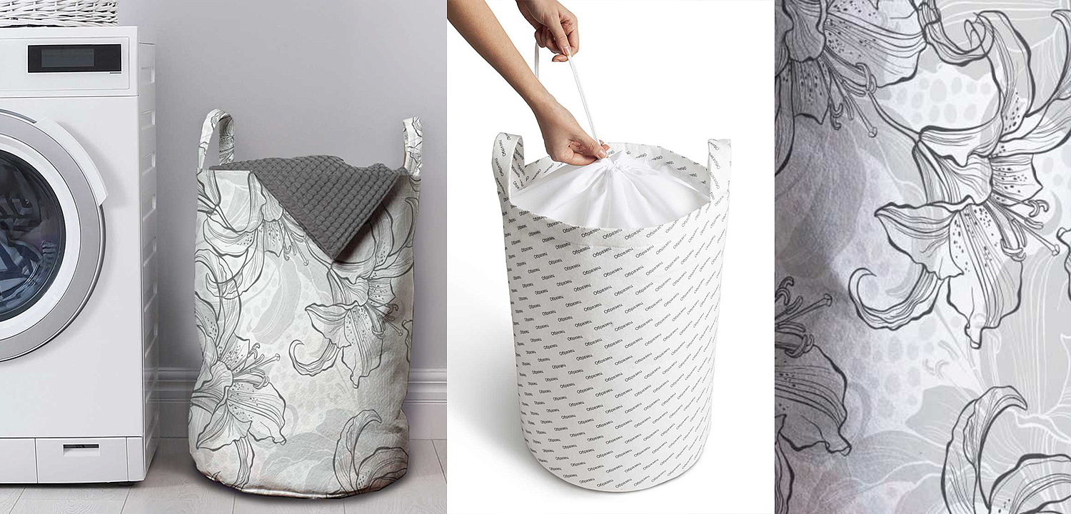 Корзина Black and White Flowers Basket Корзина Black and White Flowers Basket - Loft-Concept в Омске