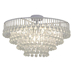 Люстра подвесная круглая с молочными стеклянными подвесками в форме капель Droplet Chandelier варинант исполнения - 2 | Loft Concept в Омске