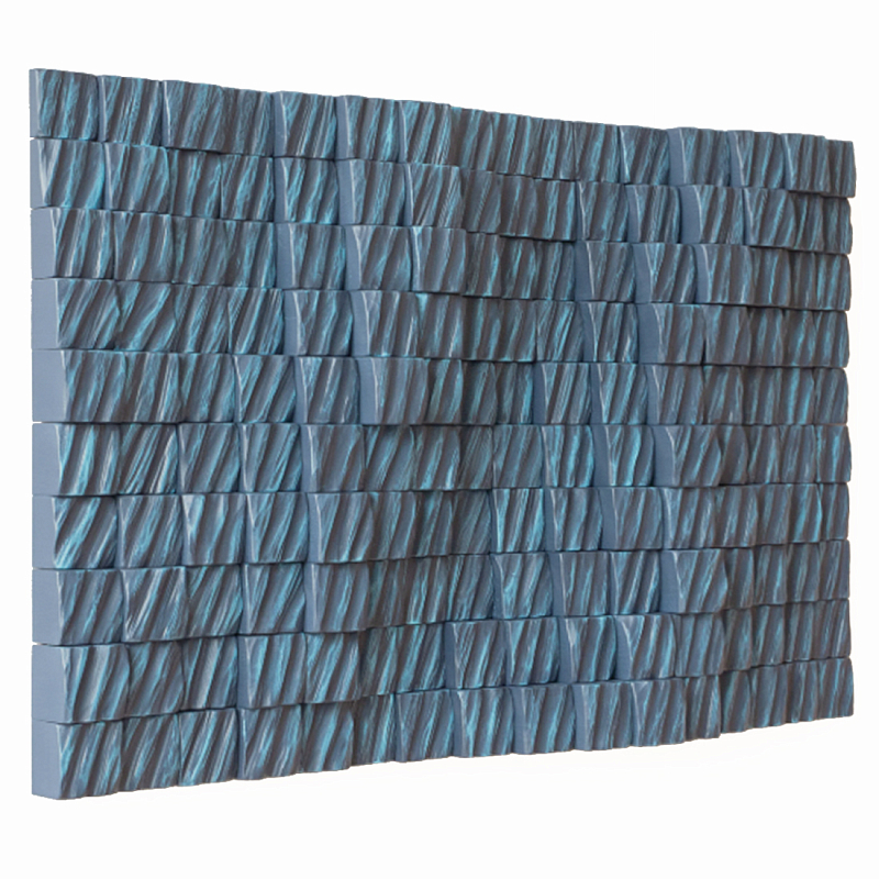 Рельефная скульптура Relief Sculpture Radial Shapes Голубой в Омске | Loft Concept 